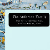 Étiquette do-it-yourself Chalkboard Elegant noir blanc Adres