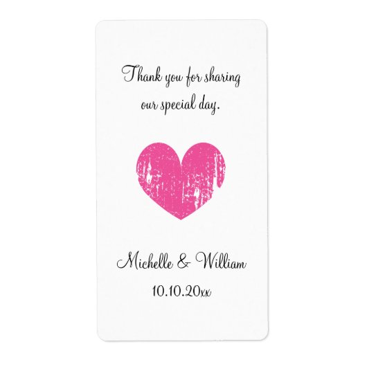 Étiquette Do-it-yourself tendance mariage bouteille d'eau vi (Devant)