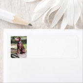 Étiquette dobère rouge (En situation)