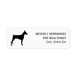 Étiquette Doberman chien Walker Trainer Chiot assis