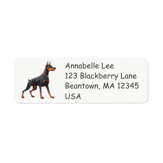 Étiquette Doberman Pinscher (Devant)