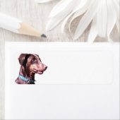 Étiquette Doberman Pinscher Rouge (En situation)