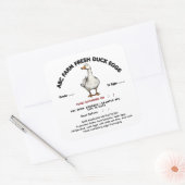 Étiquette d'oeufs de canard fda Indiana (Enveloppe)