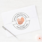 Étiquette d'oeufs de poulet frais (Enveloppe)