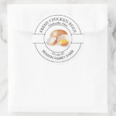 Étiquette d'oeufs de poulet frais (Sac)