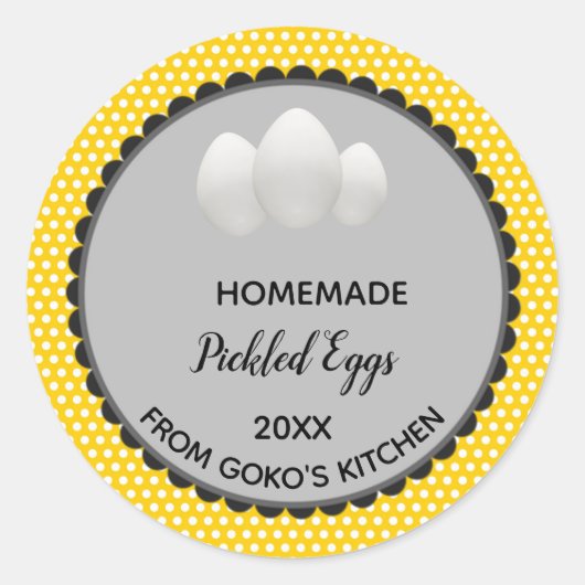 Étiquette d'Oeufs pilés à POC Jaune modifiable (Devant)