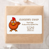 Étiquette d'oeufs Red Hen (En situation)