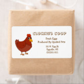 Étiquette d'oeufs Red Hen (En situation)