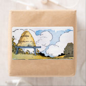 Étiquette d'oeuvres d'art de la ruche vintage (En situation)