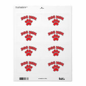 Étiquette Dog (Feuille entière)