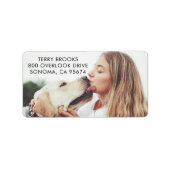 Étiquette Dog Kisses Photo Return Address Label (Devant)