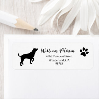 Étiquette Dog Paw Print Address Labels, Return Address