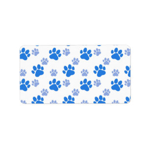 Étiquette Dog Paw Print Simple Animal Lover Cute Puppies
