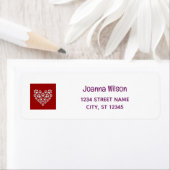 Étiquette Dog Paws Heart Cute Modern Contemporary Address (En situation)