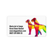 Étiquette Dogue allemand abstrait grand (Devant)