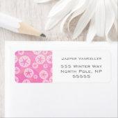 Étiquette Dollar de sable blanc et rose (En situation)