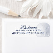 Étiquette Dollar de sable bleu marine (En situation)