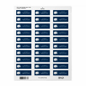 Étiquette Dollar de sable de Starfish Marine bleu (Feuille entière)