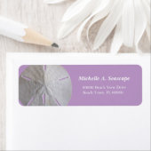 Étiquette Dollar de sable sur violet (En situation)