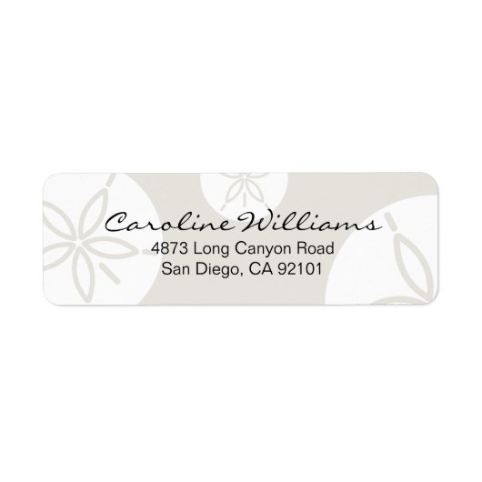 Étiquette Dollar du sable (Devant)