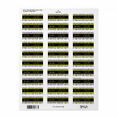 ÉTIQUETTE DOMMASQUE BLANC NOIR JAUNE (Feuille entière)