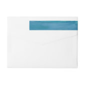 Étiquette d'onde mariage d'aquarelle bleu gras (Dos)