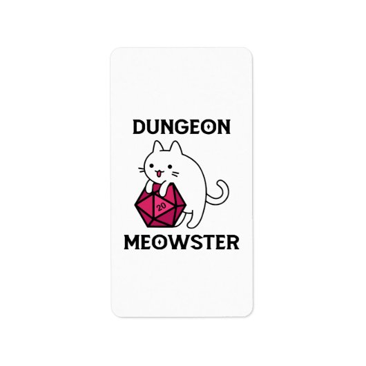 Étiquette Donjon Meowster Chat Drôle (Devant)