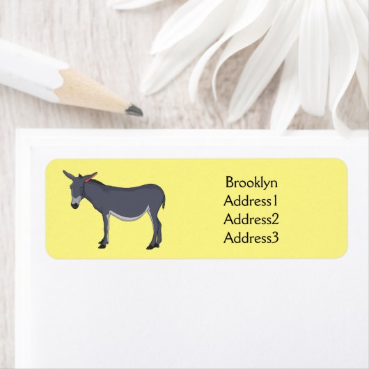 Étiquette Donkey cartoon (En situation)