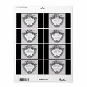 Étiquette Donné en Mémoire de la plaque .. (Feuille entière)