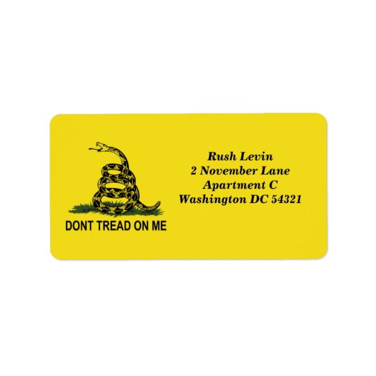 Étiquette Dont Tread On Me Gadsden Drapeau Personnalisé (Devant)