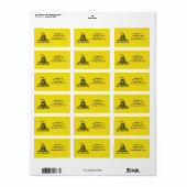 Étiquette Dont Tread On Me Gadsden Drapeau Personnalisé (Feuille entière)