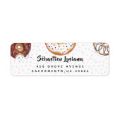 Étiquette Donuts And Sprinkings Adresse de retour (Devant)