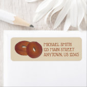 Étiquette Donuts de cidre de pomme chaude Doughnut Farmstand (En situation)