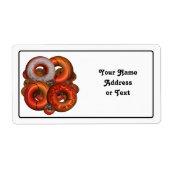 Étiquette Donuts de Dunking pour le fan de basket-ball (Devant)