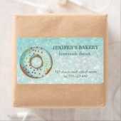 Étiquette Donuts et friandises maison luxueux et scintillant (En situation)