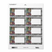 Étiquette Doodle aquarelle fil tricot crochet (Feuille entière)