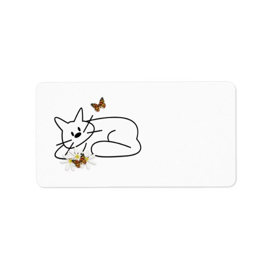 Étiquette Doodle cat (Devant)