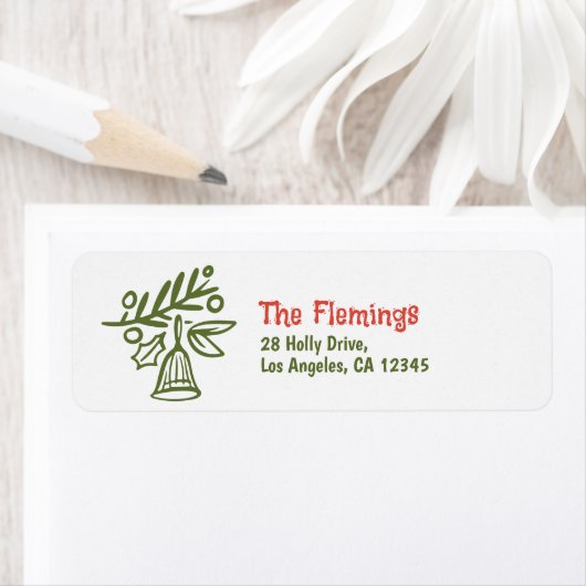 Étiquette Doodles de la Joy Whimsical Holiday (En situation)