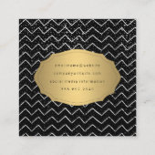 Étiquette d'or avec Motif Chevron à point métalliq (Dos)