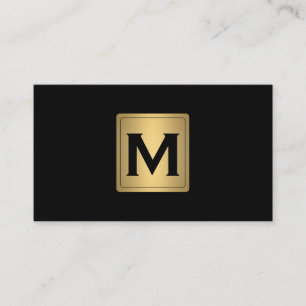 Étiquette d'or classique avec Monogramme
