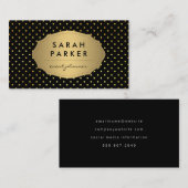 Étiquette d'or Faux Polka Dot Motif (Devant / Derrière)