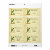 Étiquette d'or irlandais (Feuille entière)