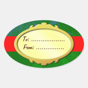 Étiquette d'or Ruban Rouge Tags cadeaux personnali