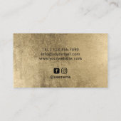 Étiquette d'or turquoise élégant (Dos)