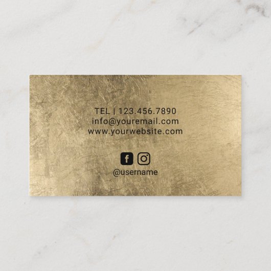 Étiquette d'or turquoise élégant (Dos)