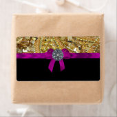 Étiquette Doré et noir (En situation)