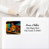 Étiquette Dormir Comic Style de livre Chat Dormir (En situation)