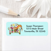 Étiquette Dormir sur une chaise à fleurs (En situation)