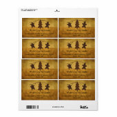 Étiquette d'ornements primitifs (Feuille entière)