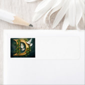 Étiquette Dorure en relief D (En situation)
